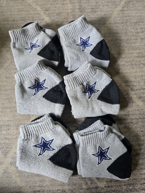 Source Unknown Other - Source Unknown Gray & Blue Ankle Socks with Blue Star - Pack of 6